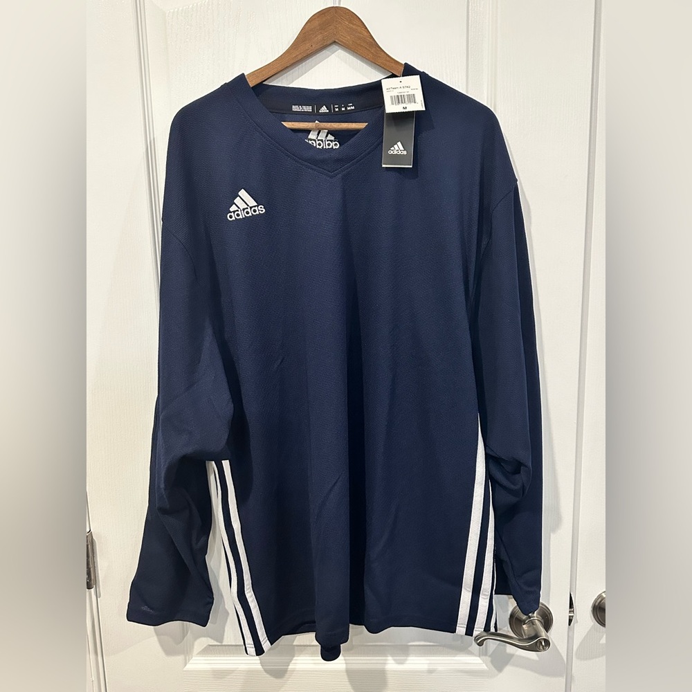 Adidas Three Stripe 2.0 Adult Hockey Jersey, Size: Medium